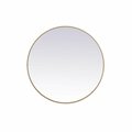 Elegant Decor 39 in. Metal Frame Round Mirror, Brass MR4839BR